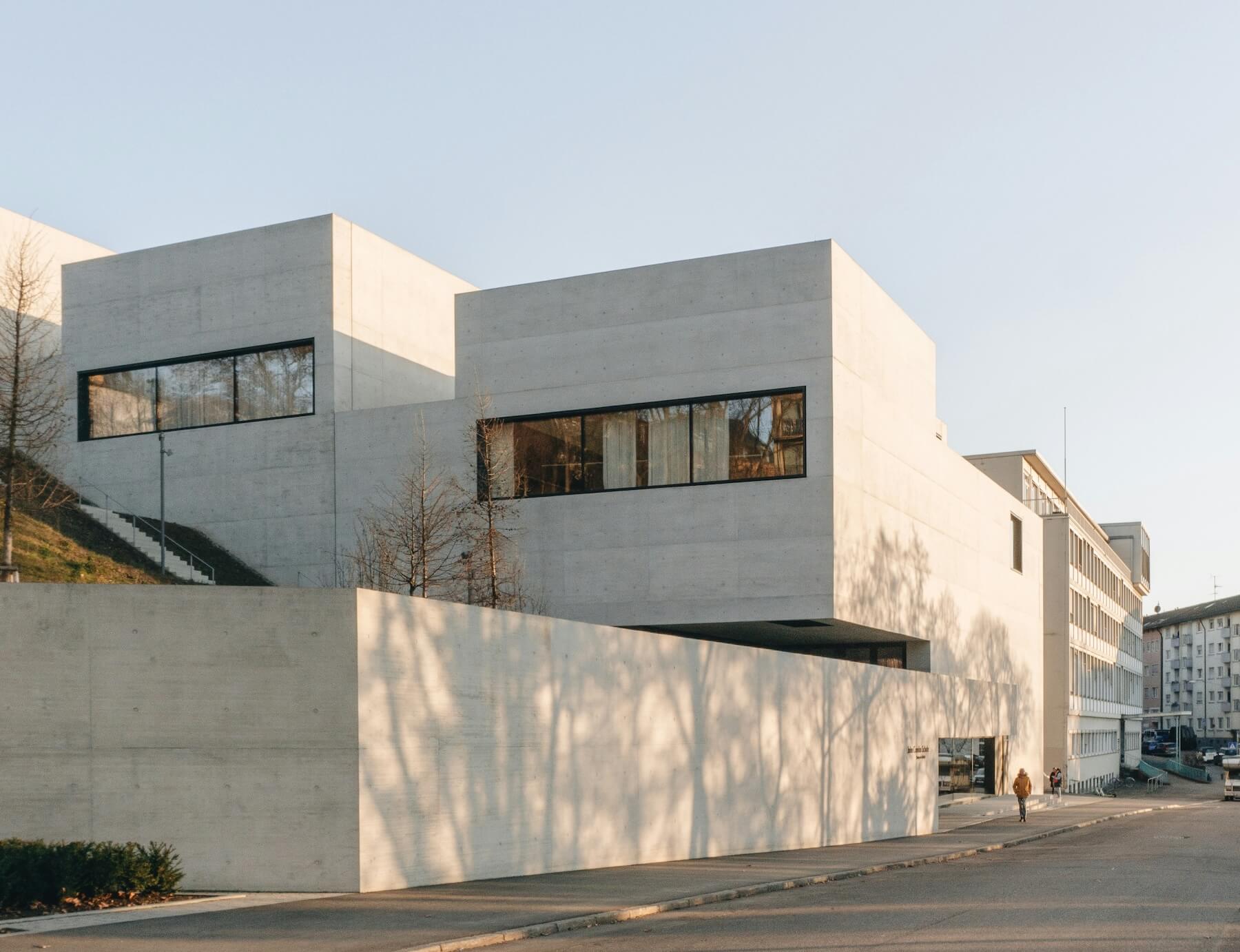 Modern building made out of cement