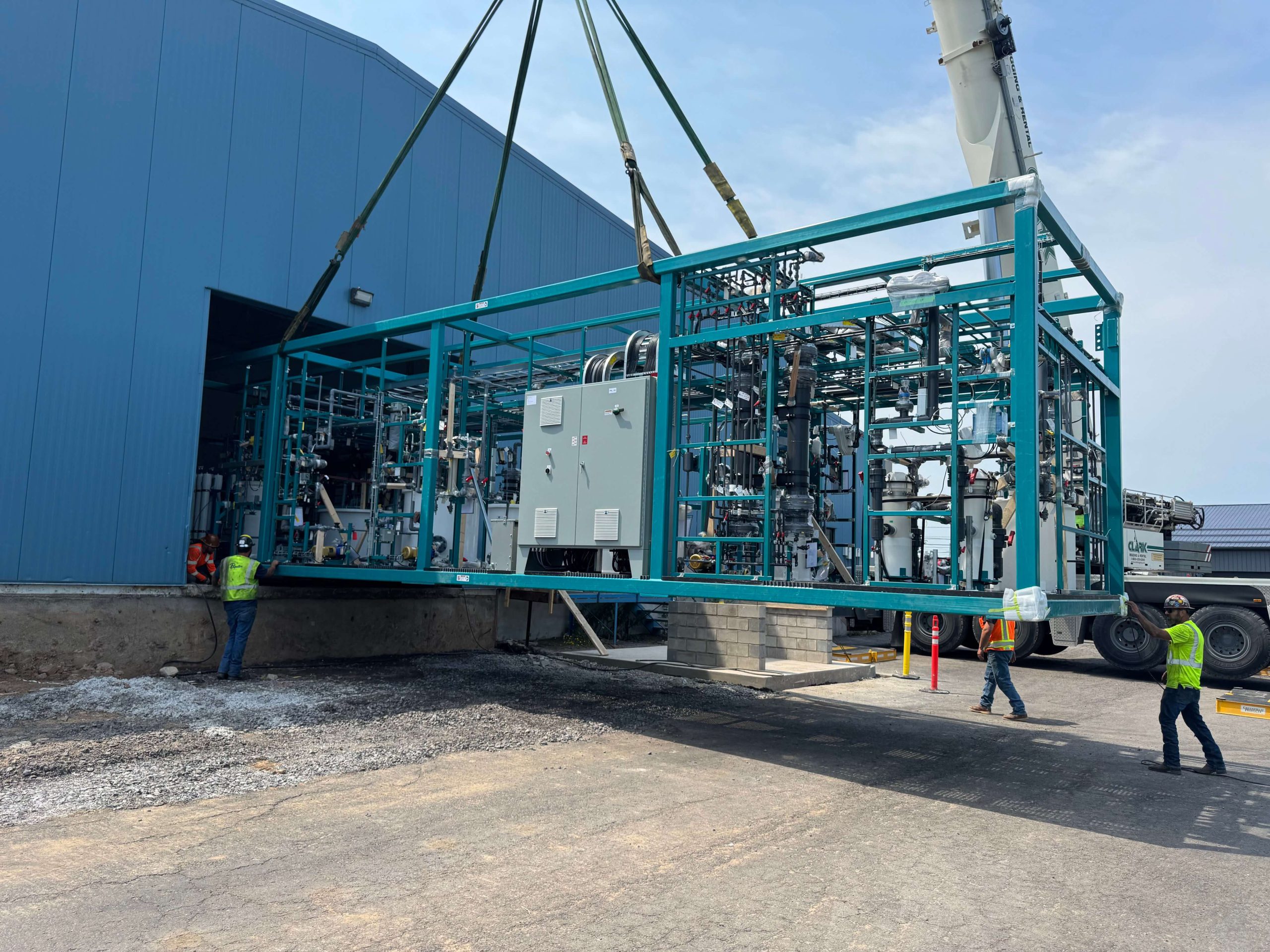 Installing Equipment with crane