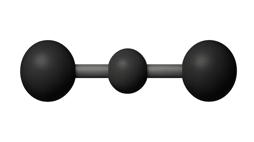 Carbon Molecular 3D Illustration