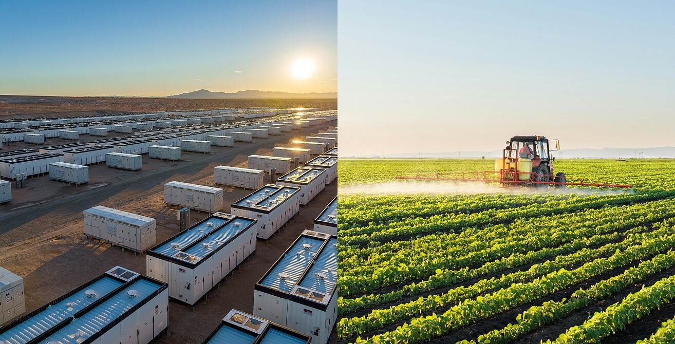 Grid Storage and agriculture field